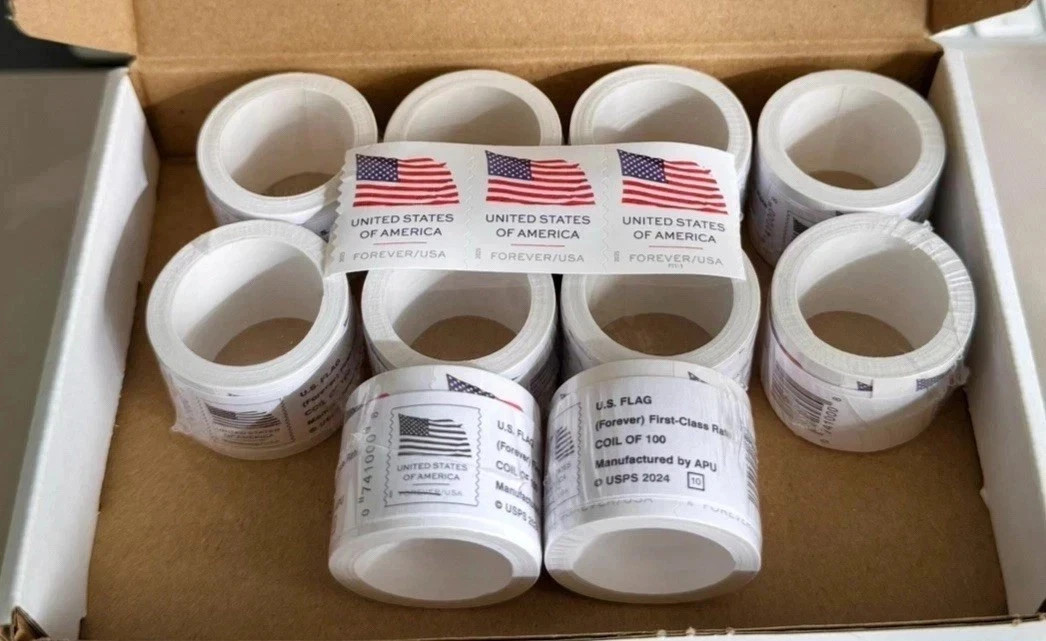 5 Roll Of 100 2025 U.S. Flag First Class US Postage Stamps 500PCS New US Fast