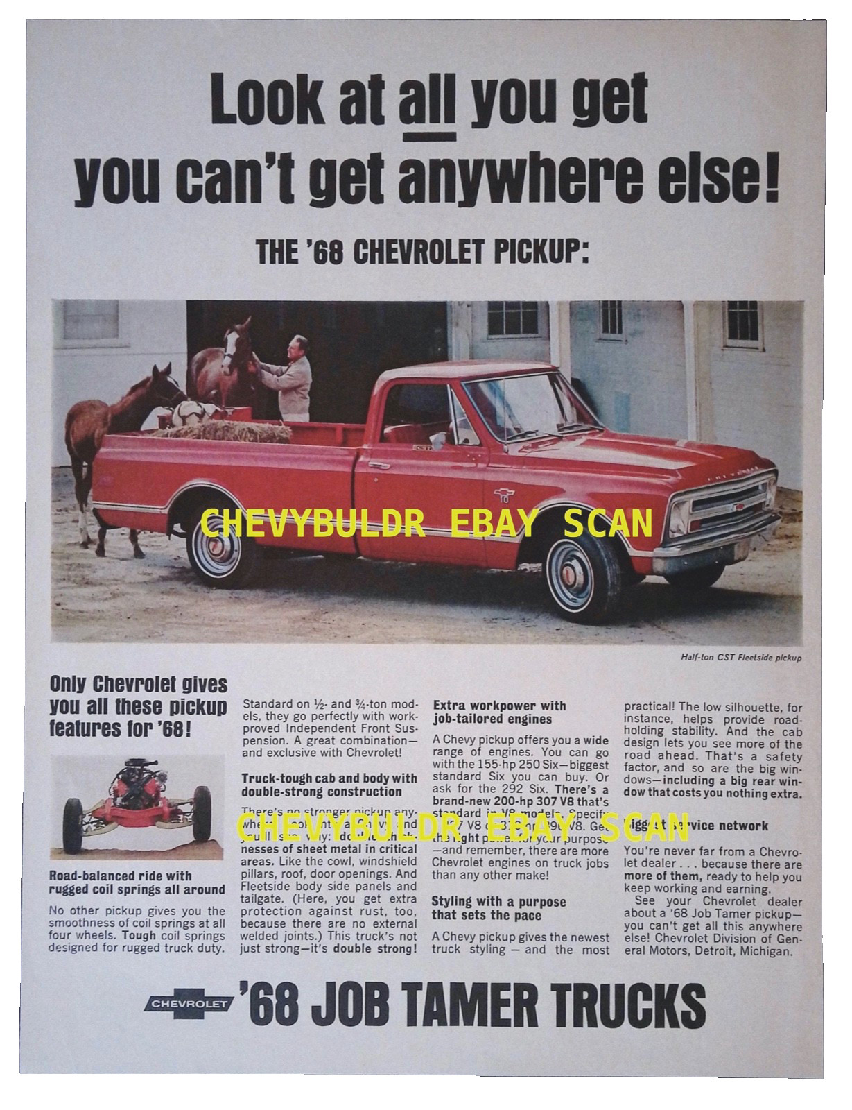 1968 Chevy C/10 Pickup Lrg Vintage Ad 1968 Chevy C/10 Pickup Lrg Vintage Ad