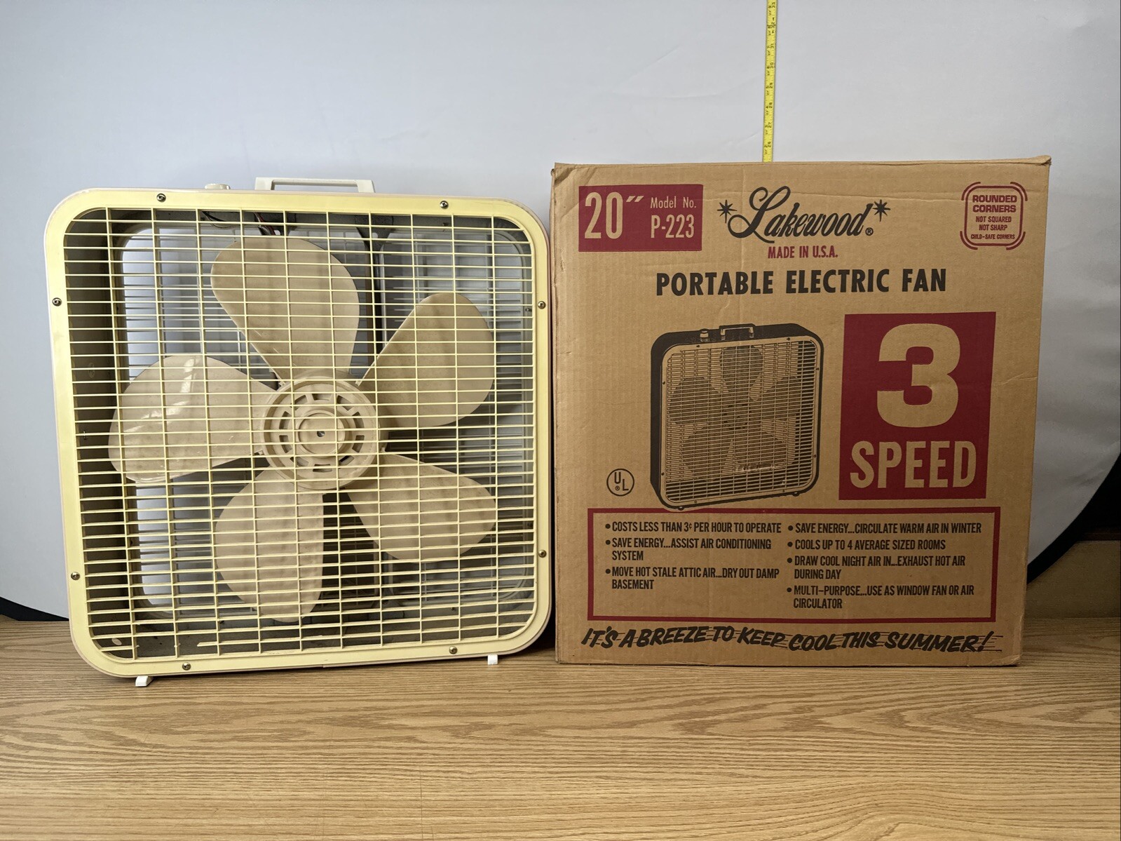 Lakewood Model S-223 Fan Tested & Working W/ Original Box Lakewood Model S-223 Fan Tested & Working W/ Original Box