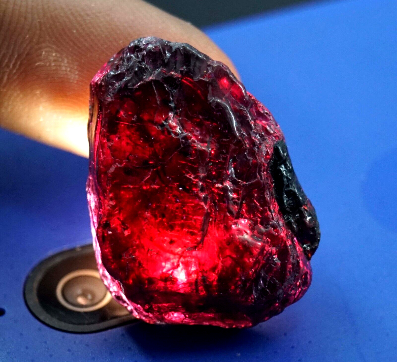60 Ct+ EGL Certified Burmese Natural Crystal Red Ruby Rough Untreated Gemstone