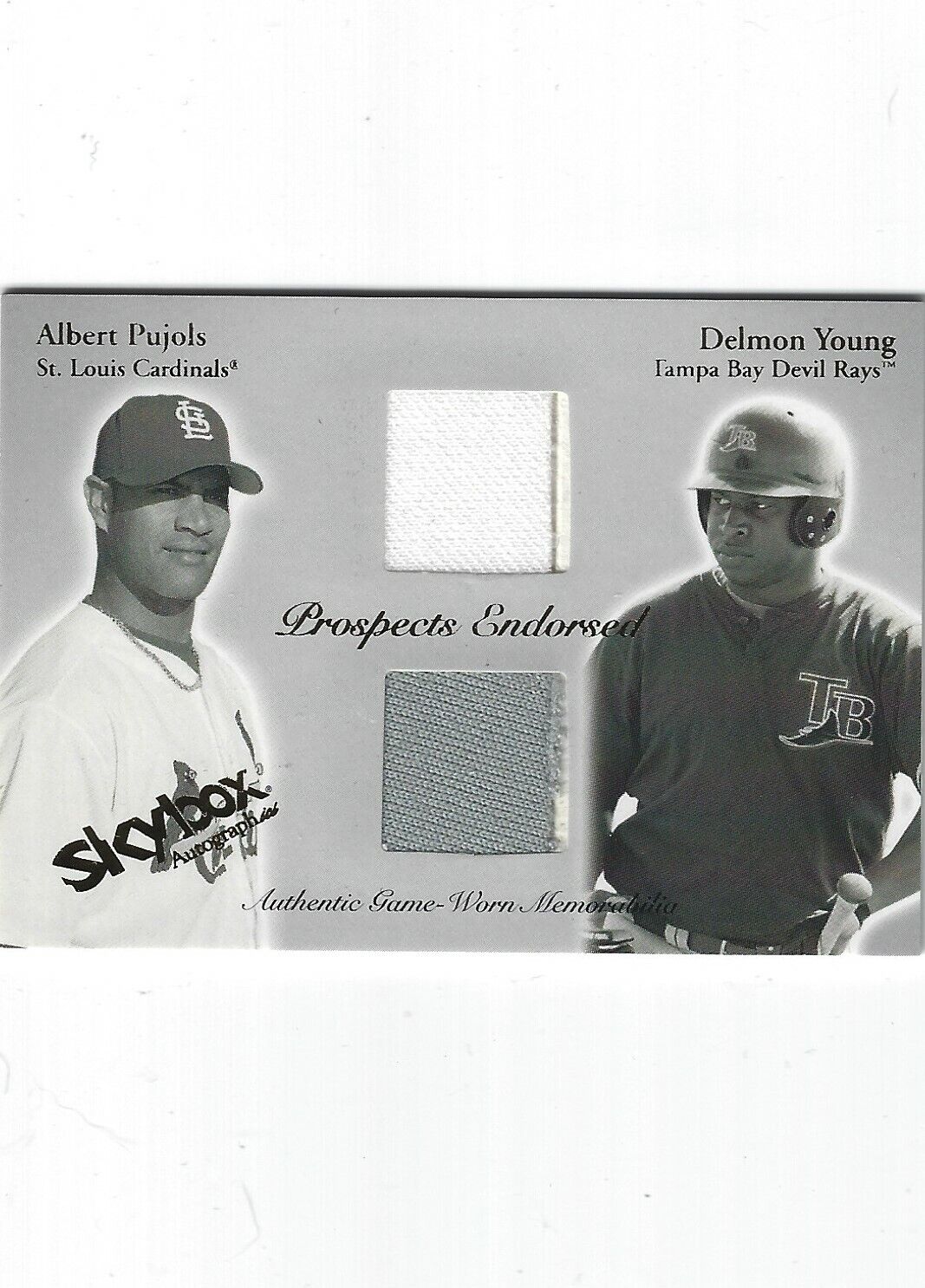 2004 SKYBOX AUTOGRAPHICS PROSPECTS ENDORSED G. U. PUJOLS / YOUNG #AP/DY