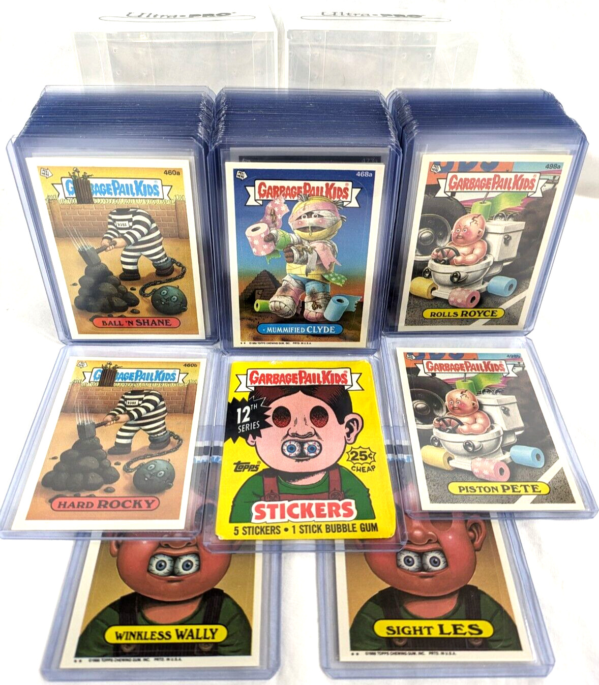 1988 Topps Garbage Pail Kids 12th Series OS12 MINT 88 Card Set in NEW TOPLOADERS