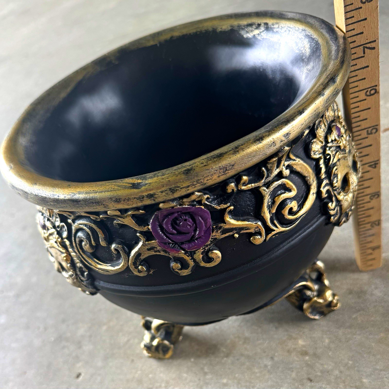 Discontinued, Michaels Ashland, Halloween Mystic, moon, bat foot cauldron deco