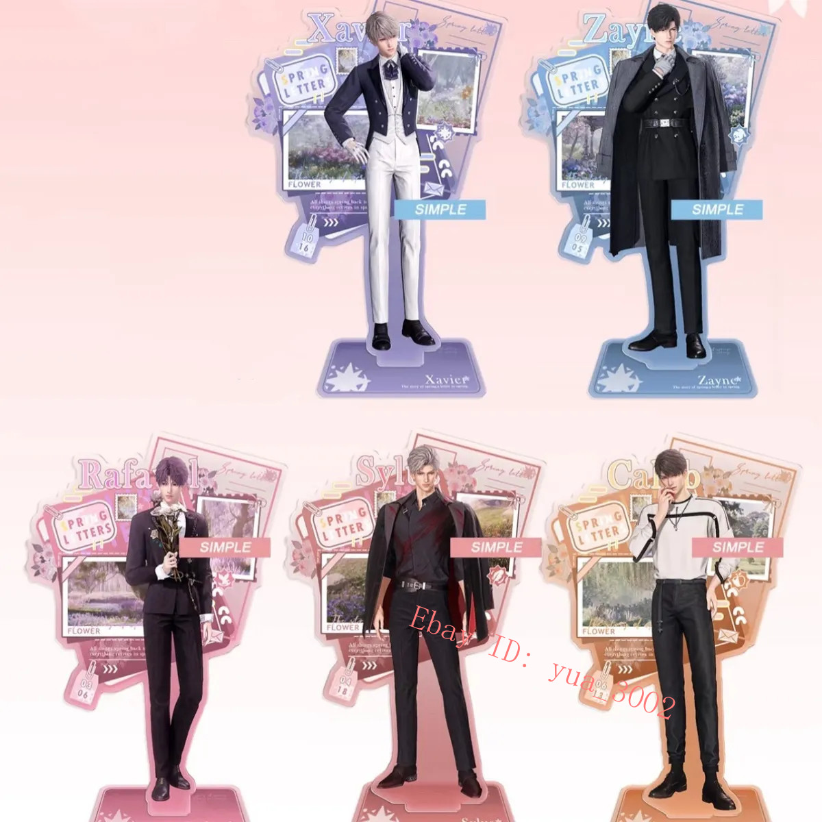 5Pcs/set Love and Deepspace Rafayel Zayne Xavier Sylus Acrylic Figure Model 5Pcs/set Love and Deepspace Rafayel Zayne Xavier Sylus Acrylic Figure Model