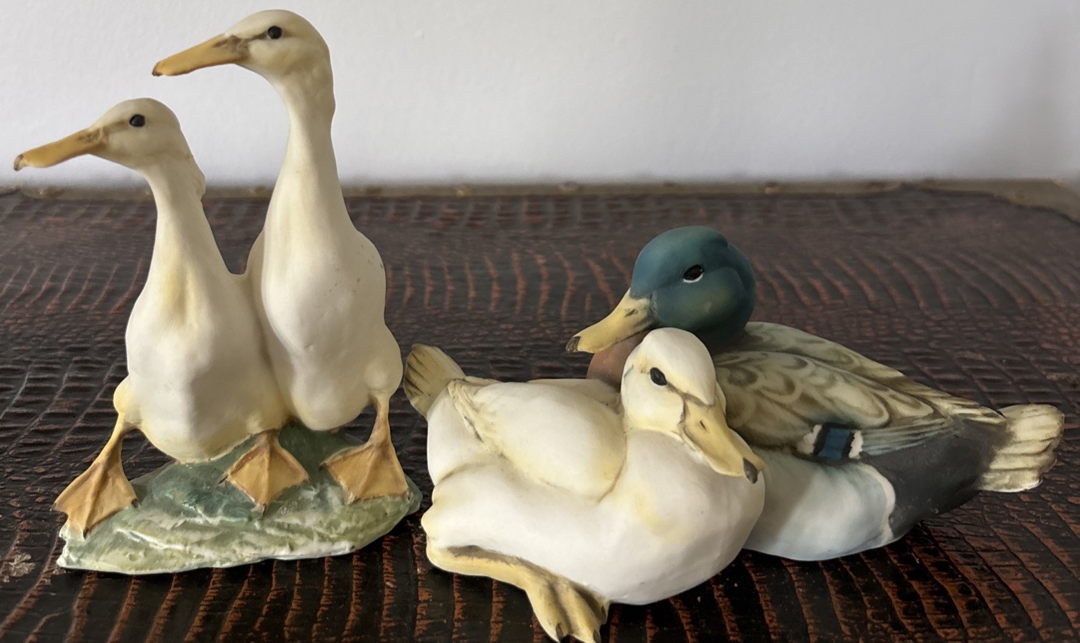 Vintage TAY Italy Porcelain Duck Figurines Lot Mallard Geese Bird Pairs 2 Sets Vintage TAY Italy Porcelain Duck Figurines Lot Mallard Geese Bird Pairs 2 Sets