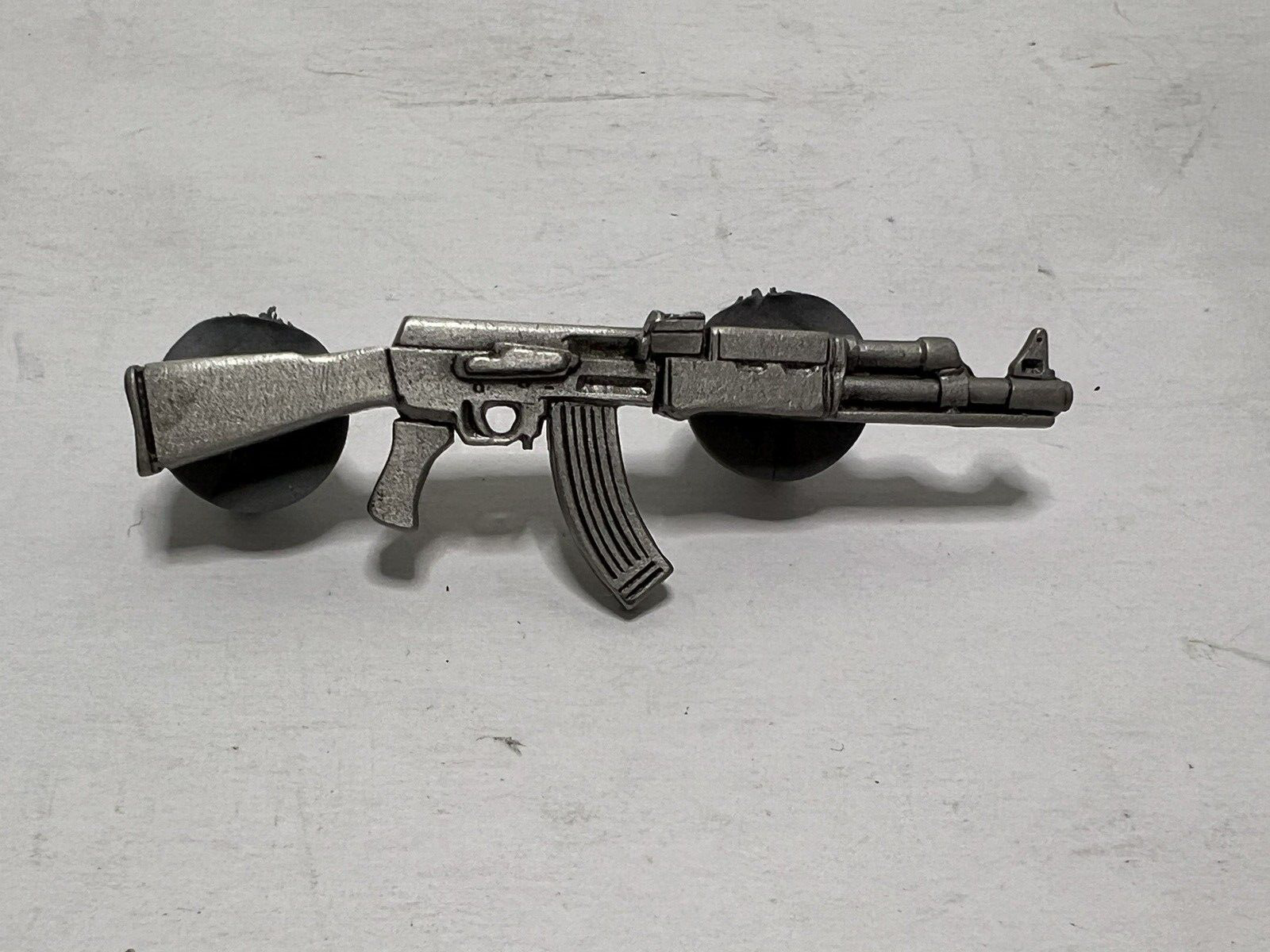 1999 Empire Pewter AK-47 Rifle Hat Lapel Pin / Tie Tack 2.5\