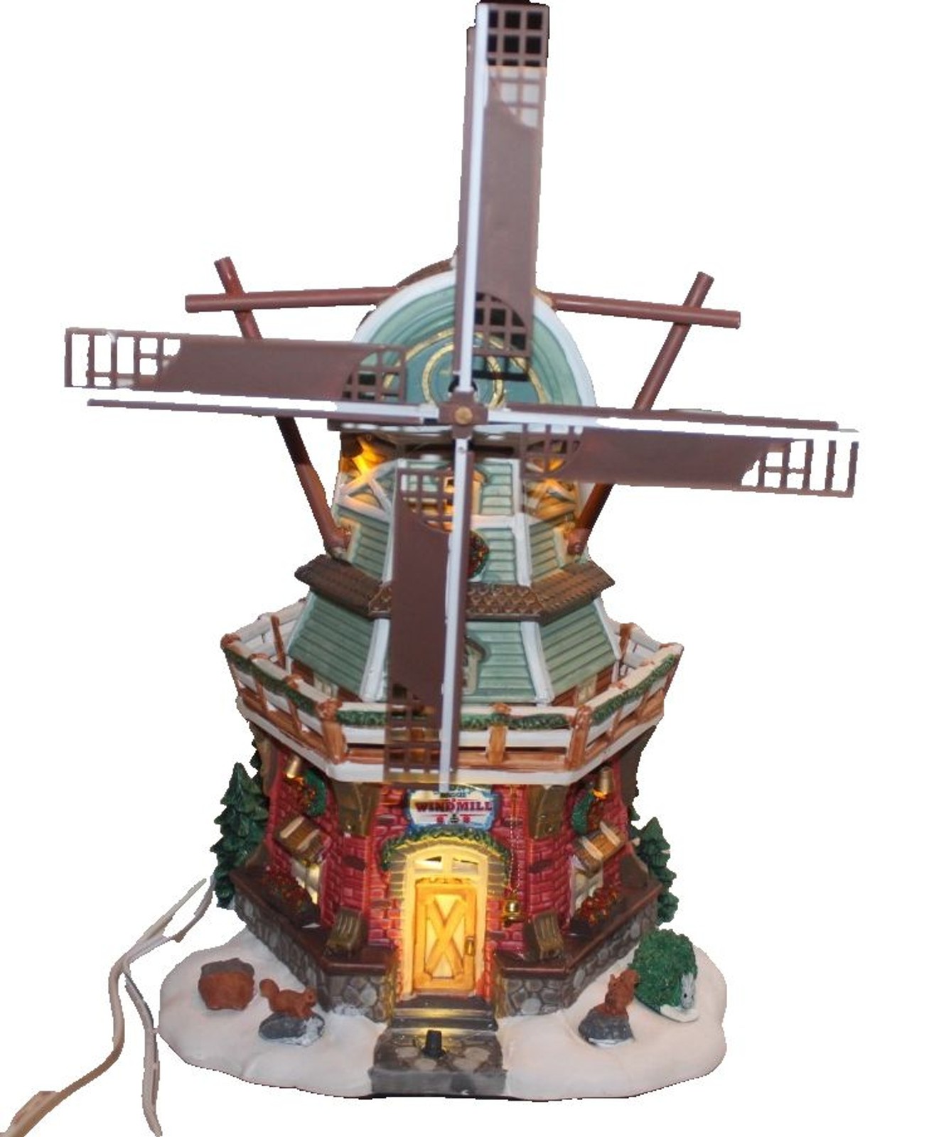 Lemax Stony Brook Windmill Tested Works Great In Original Box Lemax Stony Brook Windmill Tested Works Great In Original Box