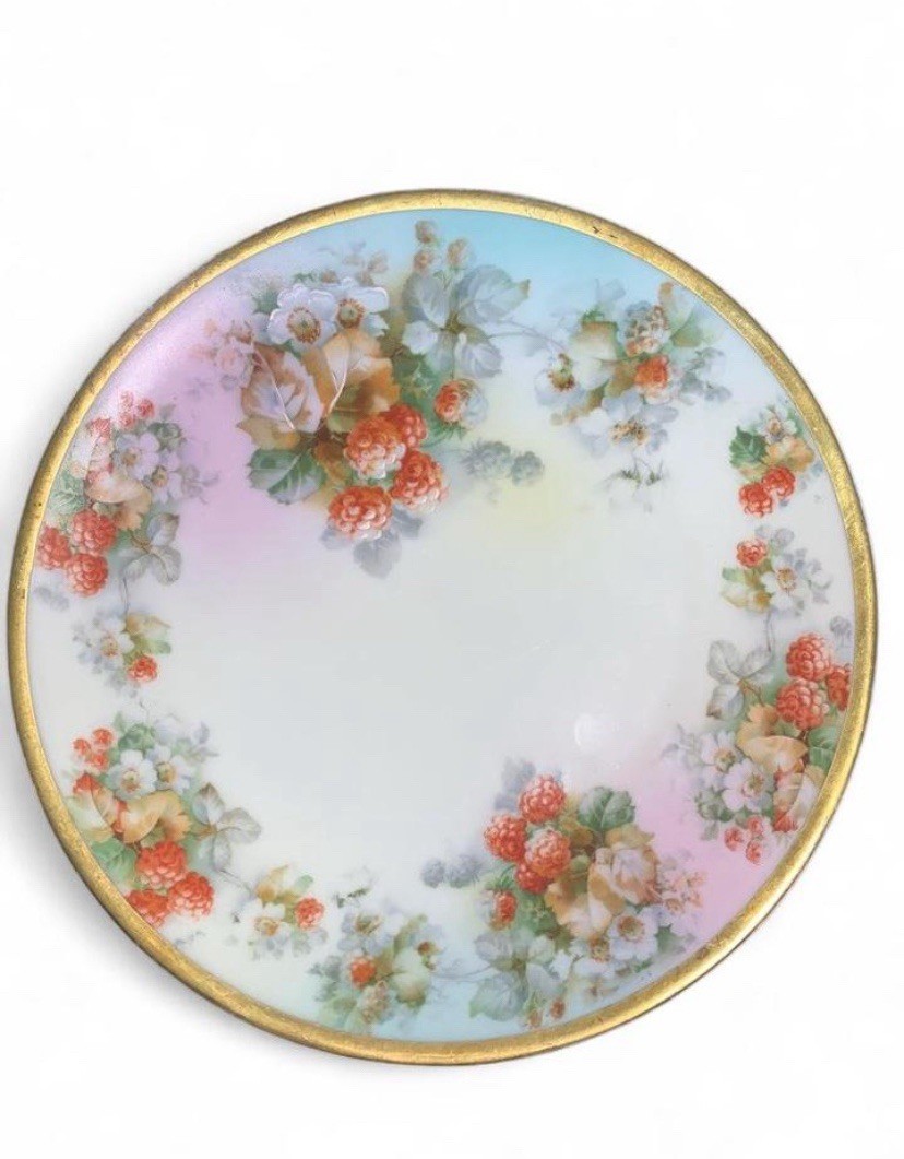 Antique hand-painted porcelain decorative plate/circa1900s/Imperial/porcelain Antique hand-painted porcelain decorative plate/circa1900s/Imperial/porcelain