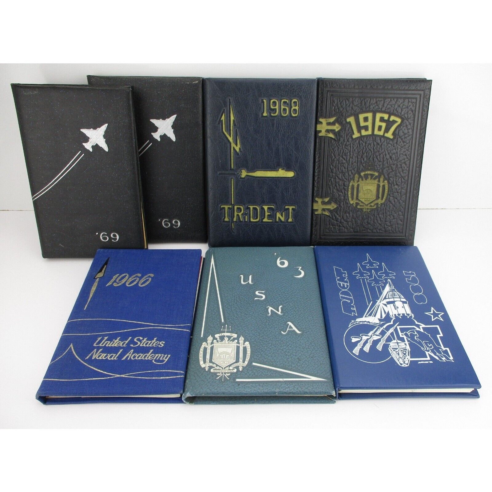 Vintage USNA US Naval Academy Trident Calendar & Planners 1963, 1966-1969 & 1988 Vintage USNA US Naval Academy Trident Calendar & Planners 1963, 1966-1969 & 1988