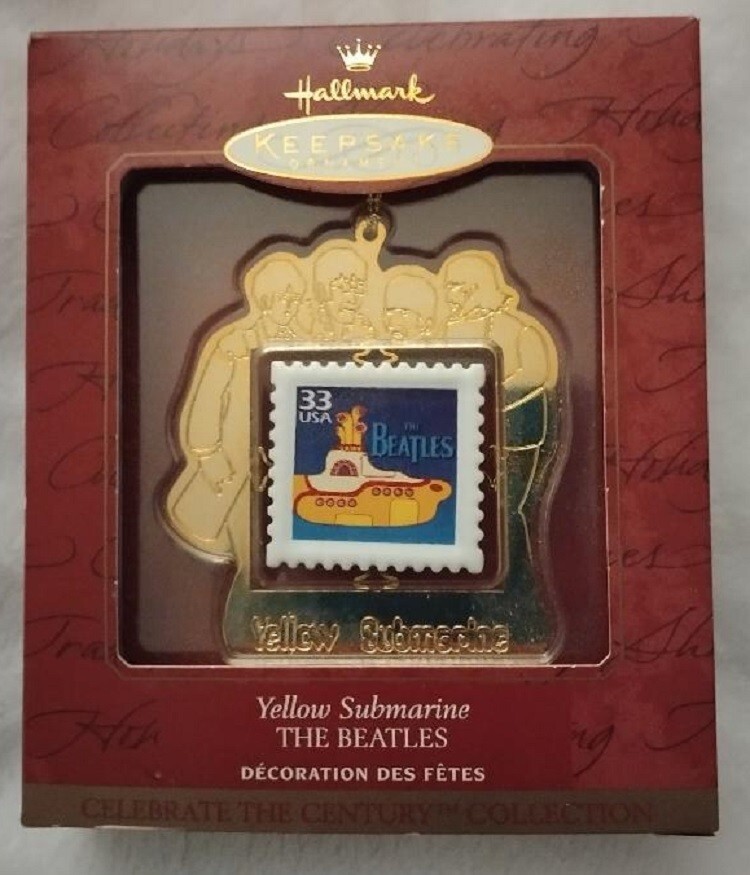 Hallmark Ornament Beatles Yellow Submarine Century Postage Stamp Keepsake Hallmark Ornament Beatles Yellow Submarine Century Postage Stamp Keepsake