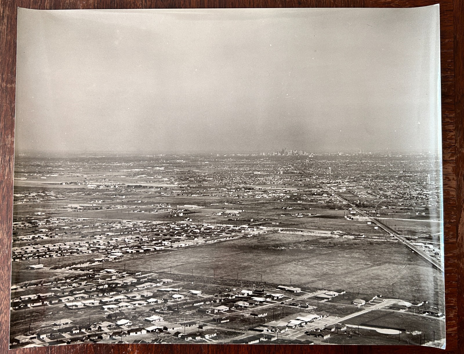 Vintage Photograph 11x14 Houston Texas Aerial suburbs development 1950s TX Vintage Photograph 11x14 Houston Texas Aerial suburbs development 1950s TX
