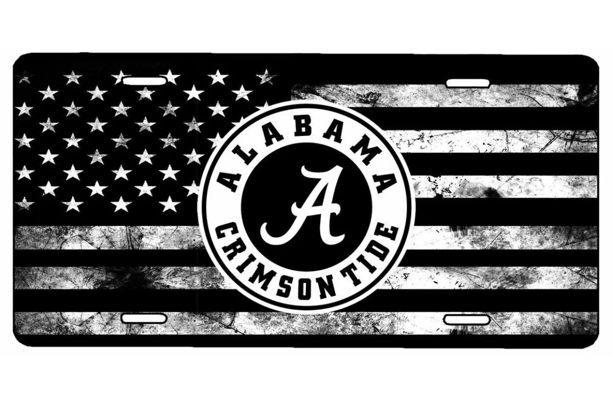 American Flag Tactical Alabama Crimson Tide Aluminium License Plate American Flag Tactical Alabama Crimson Tide Aluminium License Plate