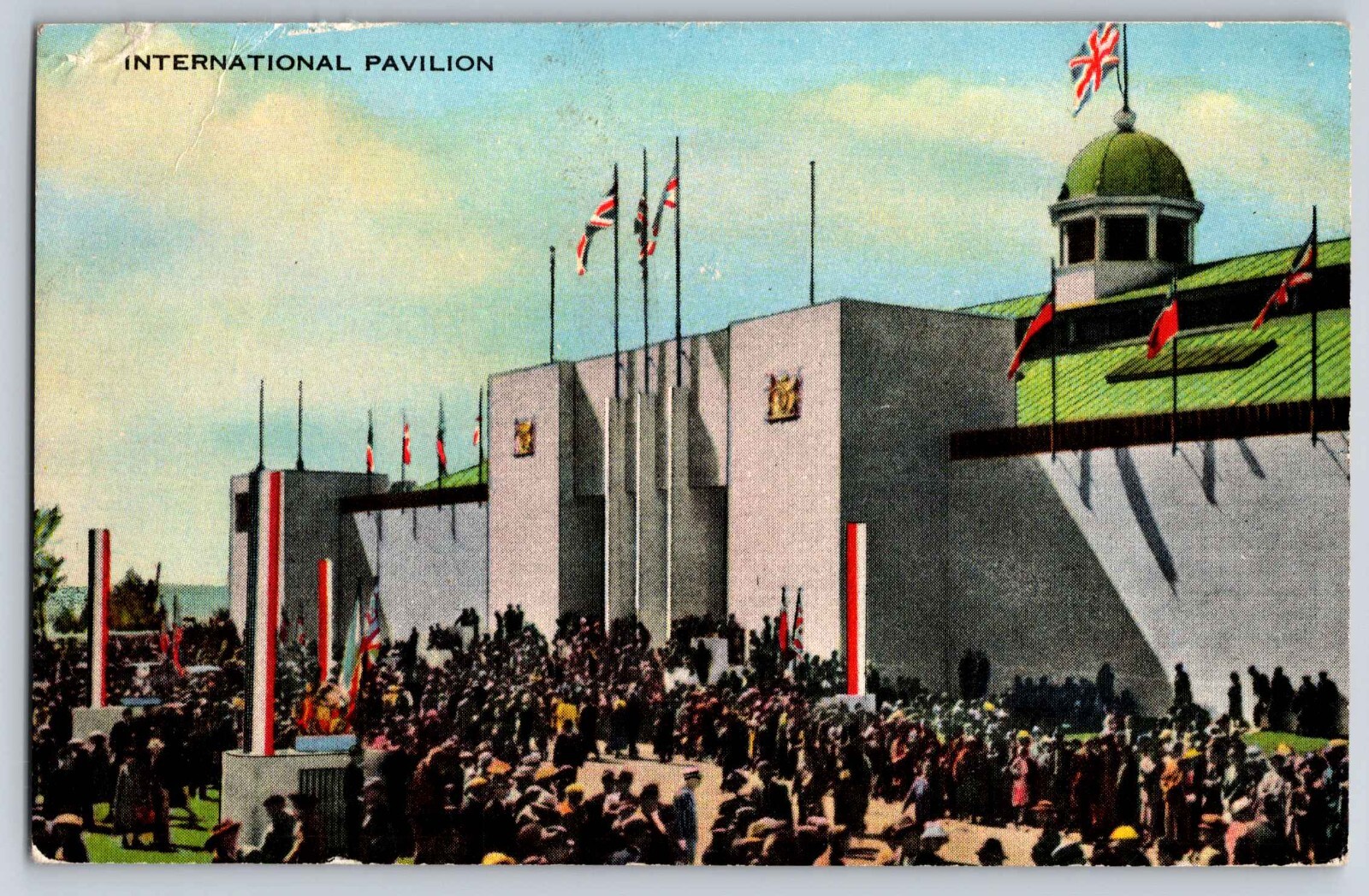 Postcard International Pavilion Canadian National Exhibition   D-1