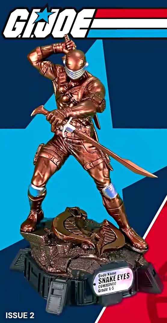 The Bradford Exchange G.I. Joe Snake Eyes Porcelain Bronze Mini Statue Issue #2