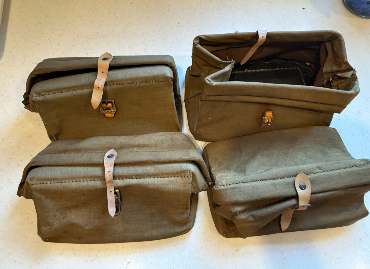 Vintage WWII Canvas Toiletry Bags No Contents NOS Vintage WWII Canvas Toiletry Bags No Contents NOS