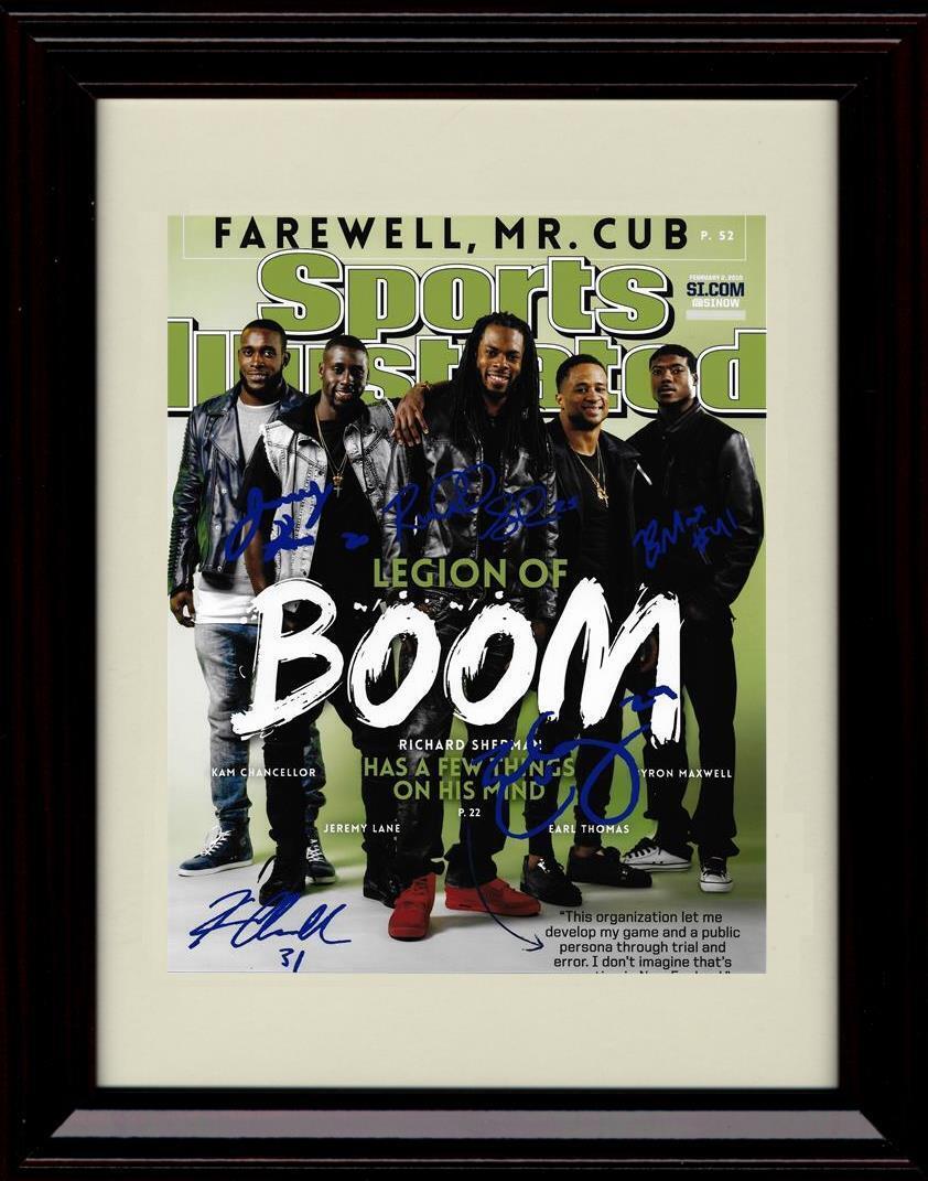 16x20 Framed Legion of Boom - Seattle Seahawks Autograph Promo Print
