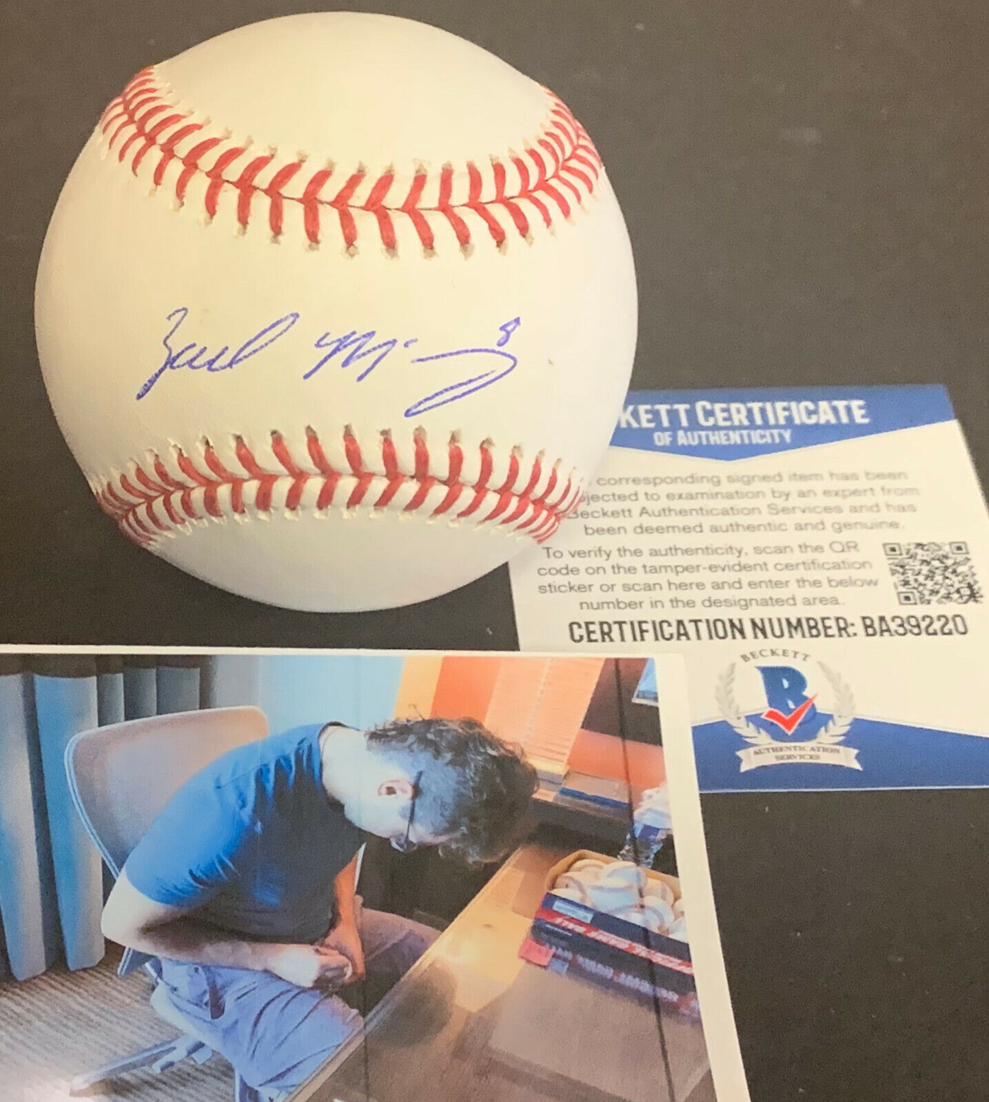 Zach McKinstry Los Angeles Dodgers Auto Signed MLB Baseball Beckett COA