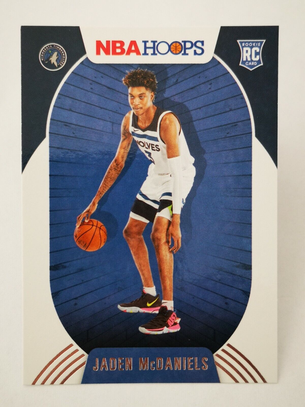 2020-21 Panini Hoops N22 Card NBA Rookie RC Timberwolves #245 Jaden McDaniels