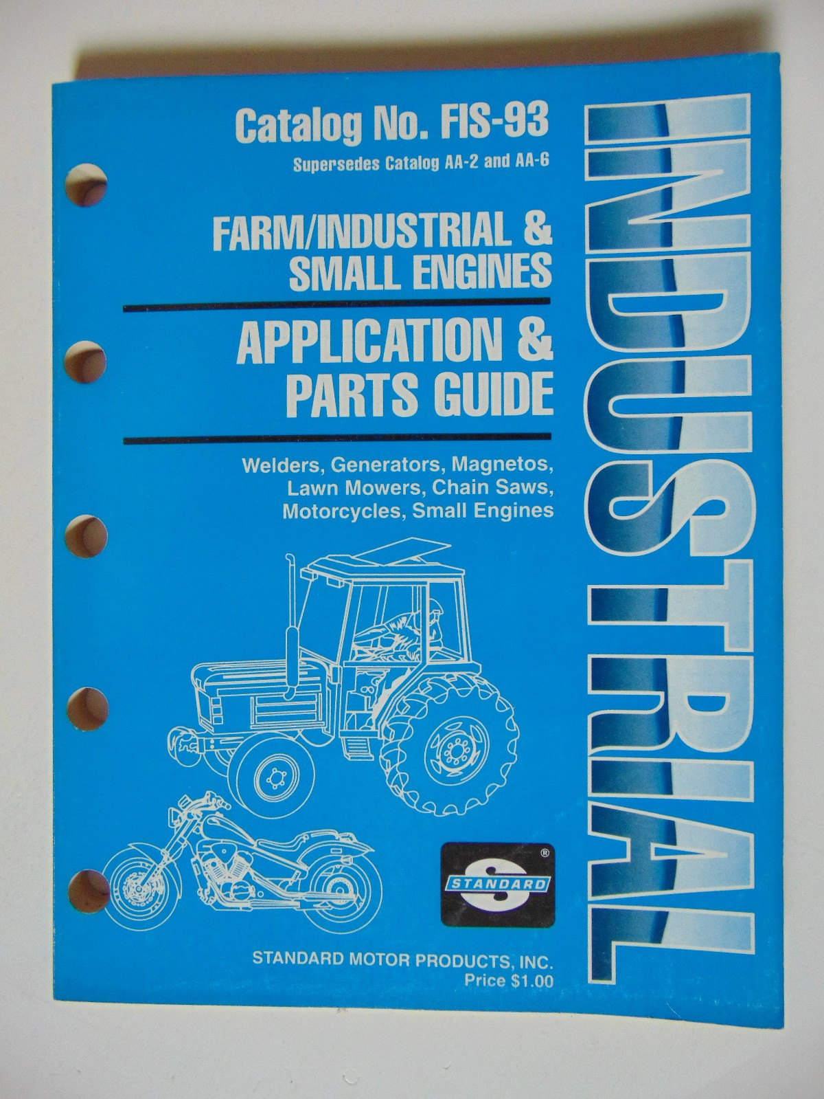 Vintage Original 1993 Standard Farm/Industrial & Small Engine Parts Catalog Vintage Original 1993 Standard Farm/Industrial & Small Engine Parts Catalog