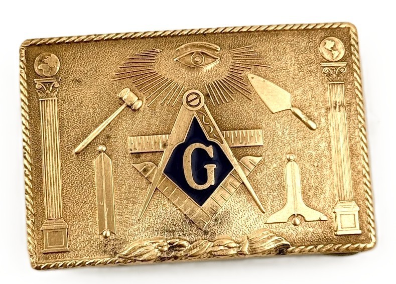 Vtg Solid Bronze Masonic Belt Buckle Freemasons Harry Klitzner Shriner Artist Vtg Solid Bronze Masonic Belt Buckle Freemasons Harry Klitzner Shriner Artist