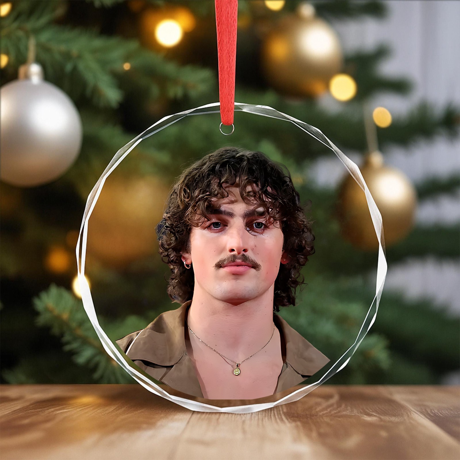 Benson Boone Christmas Ornament, Celebrity Fan Holiday Gift, Acrylic or Glass