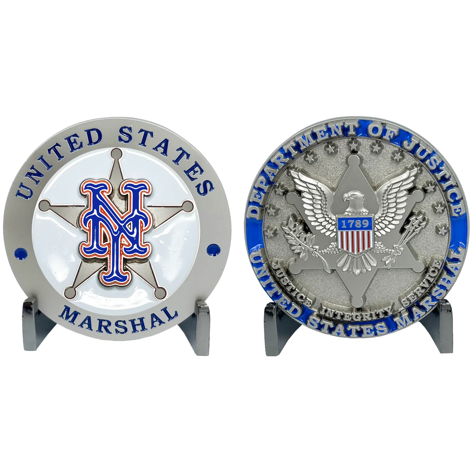 GL4-011 New York Baseball New Jersey United States NY US Marshal Challenge Coin