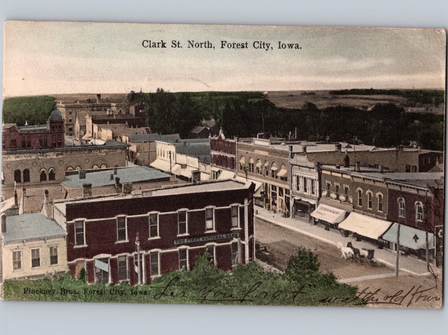 c1909 Clark St Looking North FOREST CITY Iowa IA Street View Winnebago County