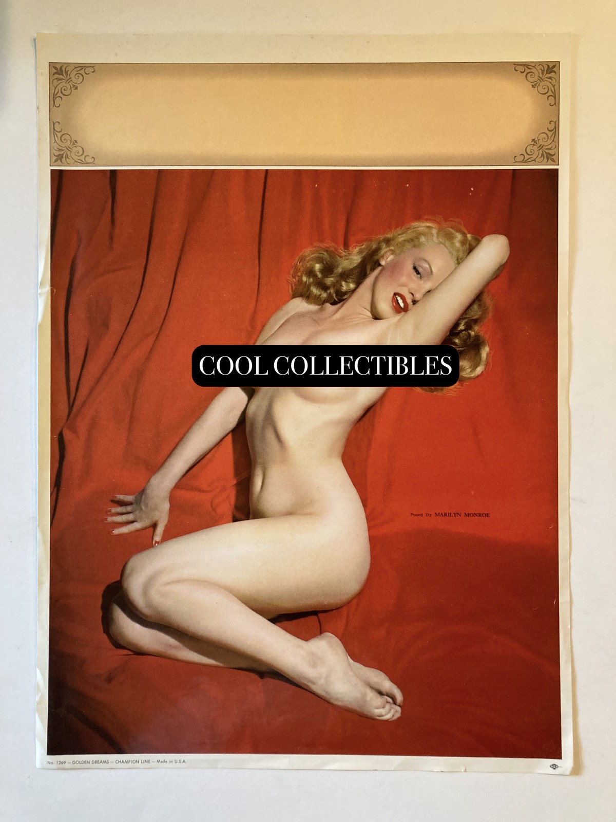 Marilyn Monroe Calendar 1953 Vintage Pinup Golden Dreams Salesman Test Proof COA