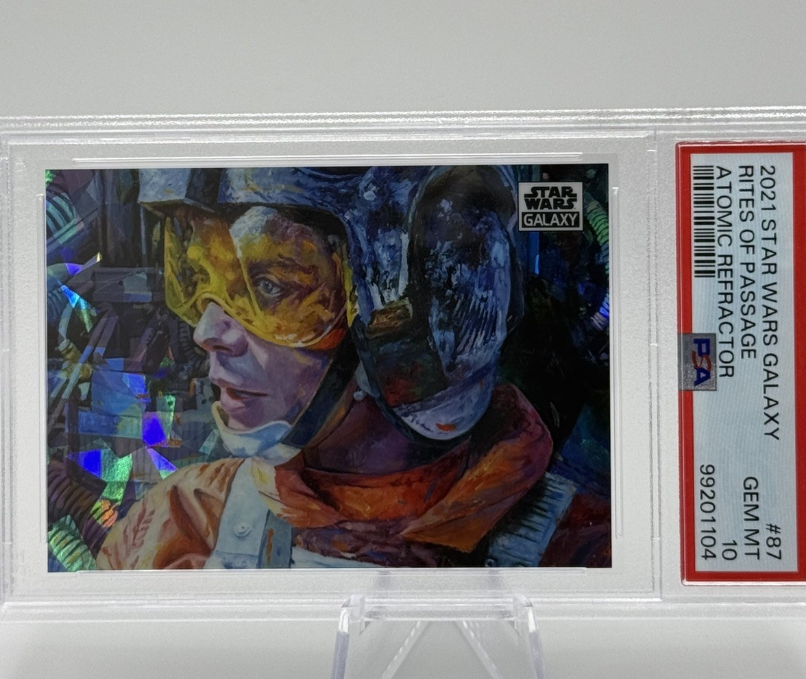 2021 Topps Chrome Star Wars Galaxy Rites of Passage Atomic Refractor /150 PSA 10 2021 Topps Chrome Star Wars Galaxy Rites of Passage Atomic Refractor /150 PSA 10