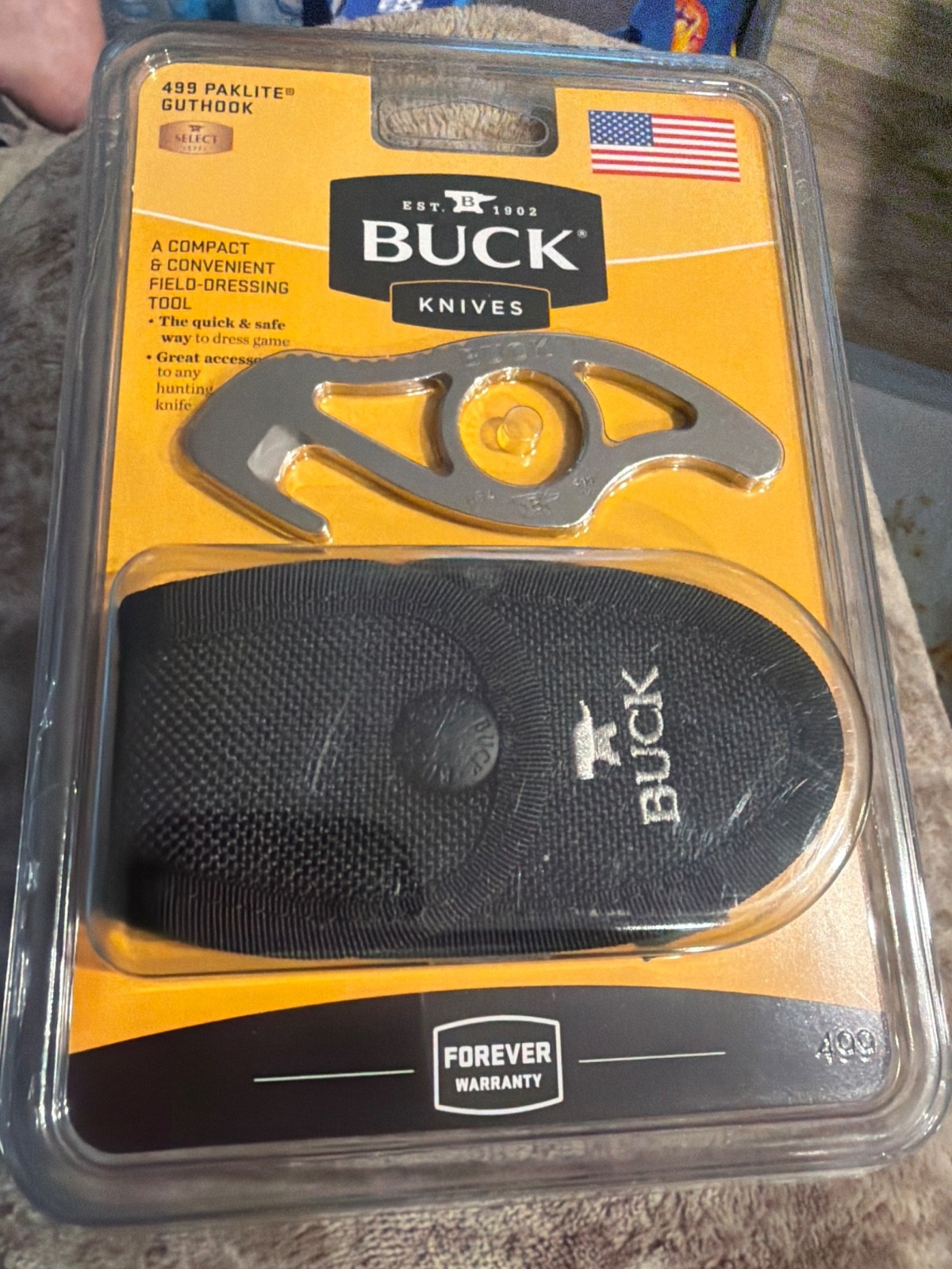 2014 Buck USA 499 PakLite Guthook With Sheath 2014 Buck USA 499 PakLite Guthook With Sheath