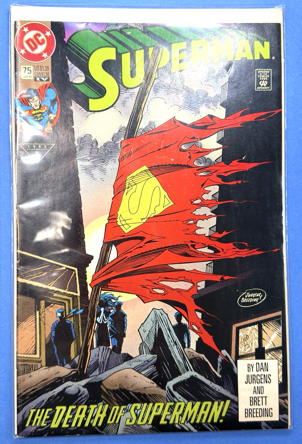 DC Comics Superman #75 NM The Death of Superman 1993 1st Print Sealed & Boarded DC Comics Superman #75 NM The Death of Superman 1993 1st Print Sealed & Boarded