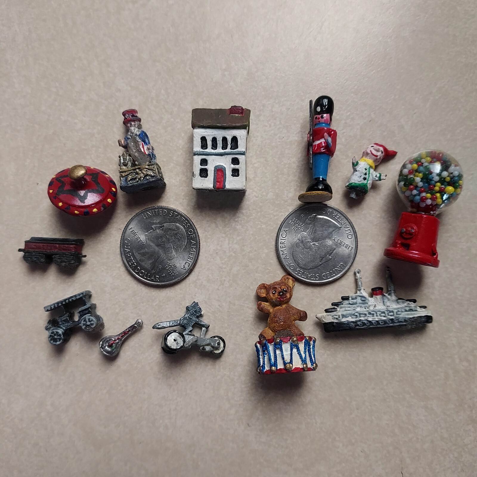 Miniature Cast Metal Figures. Highly Detailed. Antique Style. Vintage 13 pcs Miniature Cast Metal Figures. Highly Detailed. Antique Style. Vintage 13 pcs
