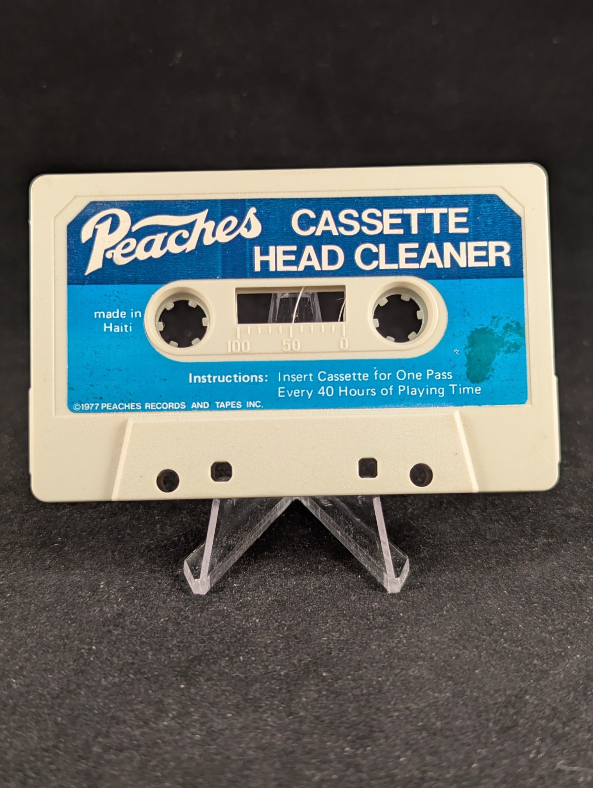 Vintage 1977 Peaches Records And Tapes - CASSETTE HEAD CLEANER - NICE π₯πΊ Vintage 1977 Peaches Records And Tapes - CASSETTE HEAD CLEANER - NICE π₯πΊ