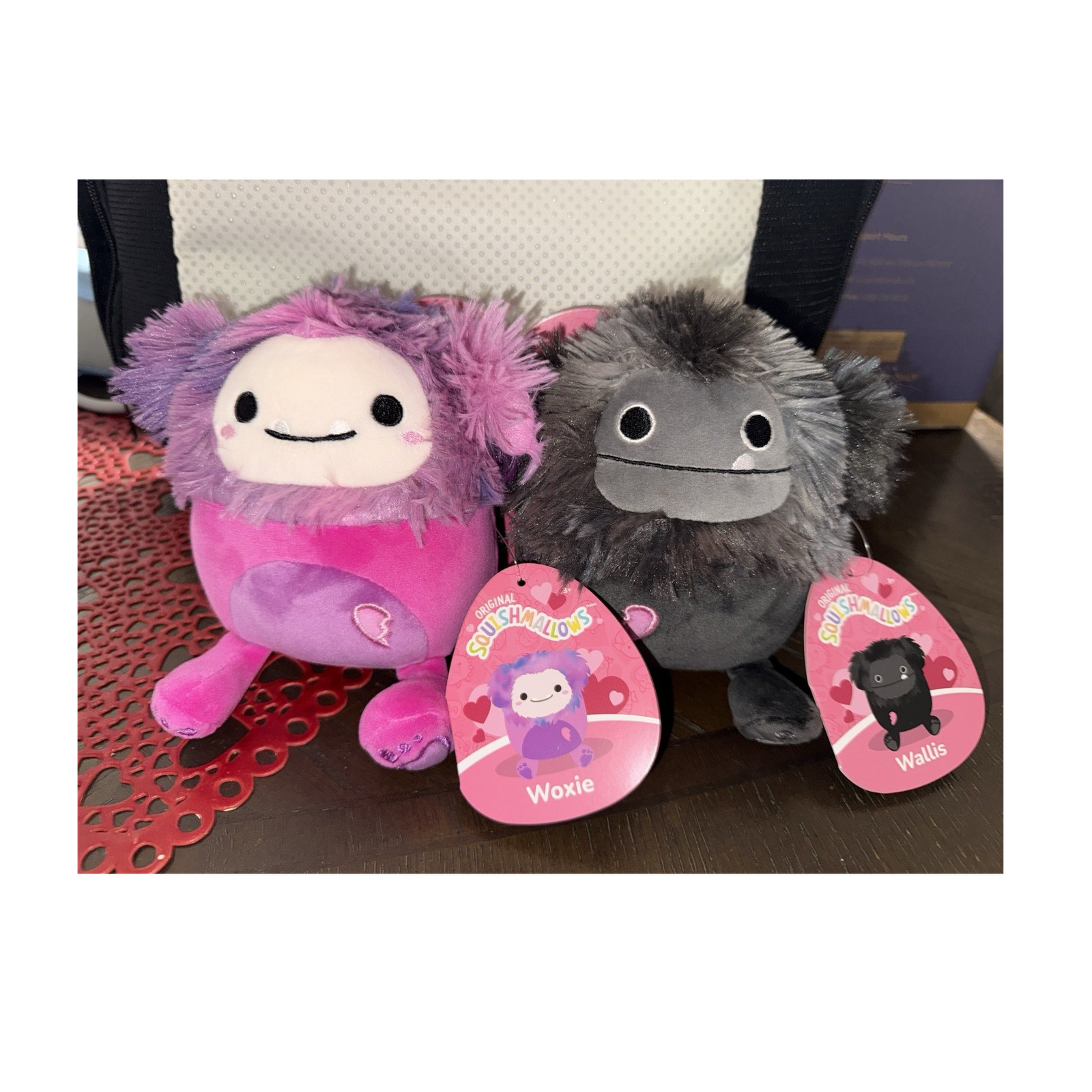 Squishmallows Woxie & Wallis Plush Lot of 2 Pink/Purple Gray/Black w/ Tags Squishmallows Woxie & Wallis Plush Lot of 2 Pink/Purple Gray/Black w/ Tags