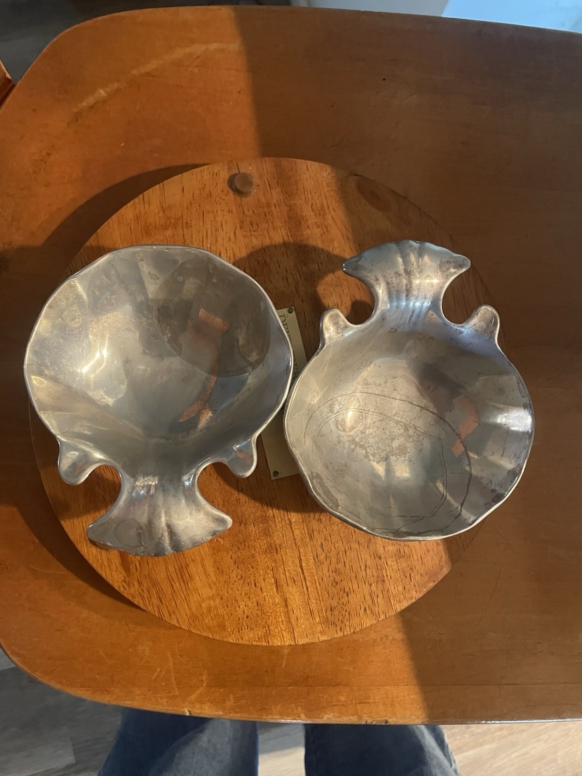 Set Of 2 VtG Wilton Armetale Columbia PA Shell Coastal Dish Bowl Mid Century Set Of 2 VtG Wilton Armetale Columbia PA Shell Coastal Dish Bowl Mid Century