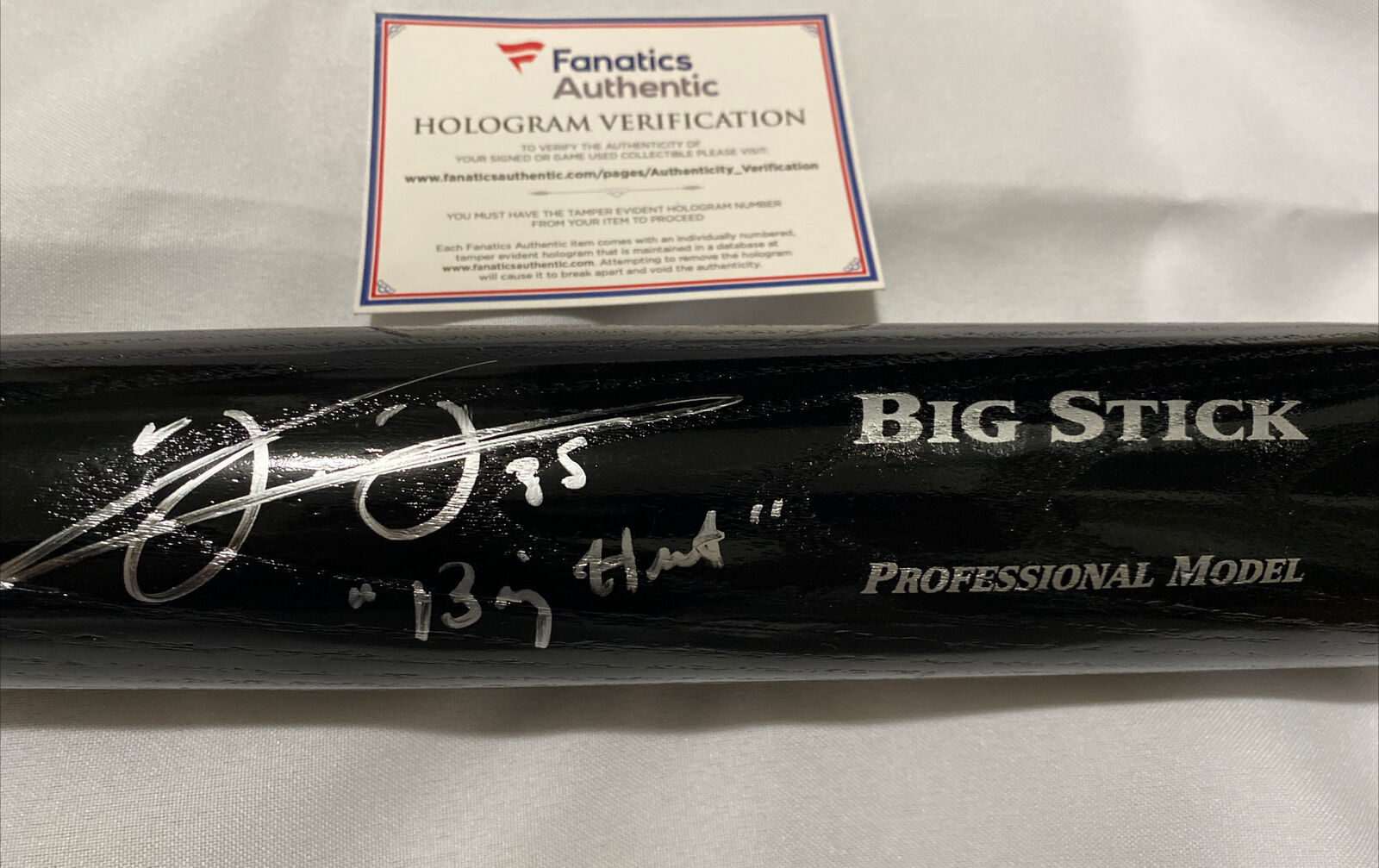 White Sox FRANK THOMAS Signed Rawlings Big Stick Black Bat Big Hurt Fanatics