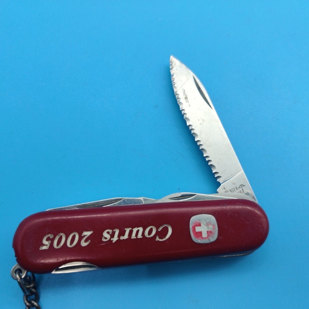Used Wenger Alpine Backpacker Swiss Army knife 909 Serrated Bent