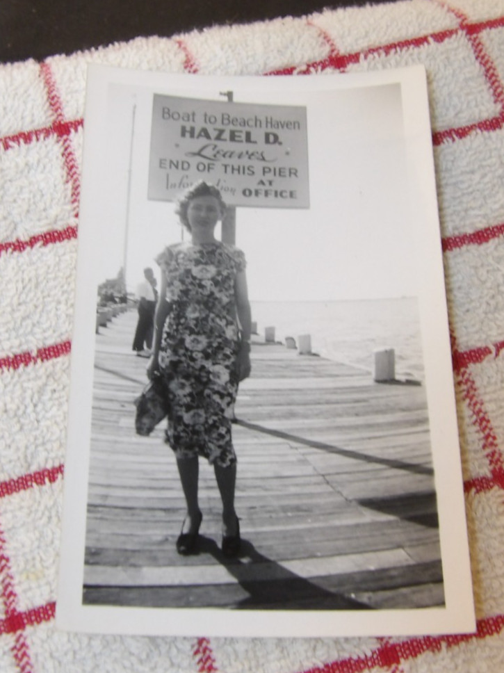 Vtg B&W Snapshot-Boat Dock for the Hazel D. Vtg B&W Snapshot-Boat Dock for the Hazel D.