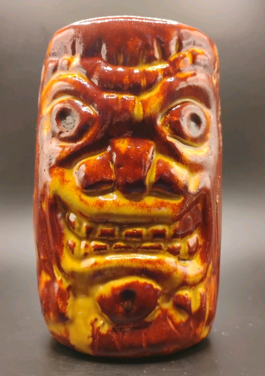 Vtg 1960s Polynesian Pottery/ Trader Vic\'s, Hawaii/ Crude-Art Tiki Liki Grog MCM Vtg 1960s Polynesian Pottery/ Trader Vic\'s, Hawaii/ Crude-Art Tiki Liki Grog MCM