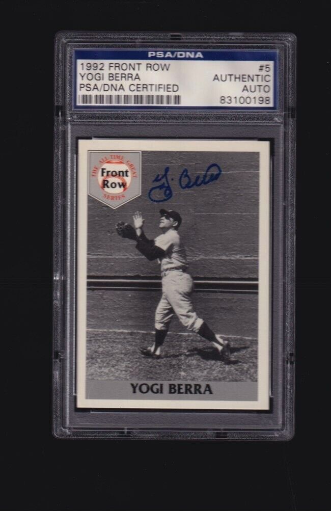 1992 Front Row #5 Yogi Berra signed & Autograph with PSA / DNA
