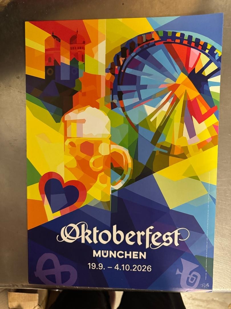 THE NEW 2026 OKTOBERFEST MINI POSTER BRAND NEW FROM MUNICH GERMANY THE NEW 2026 OKTOBERFEST MINI POSTER BRAND NEW FROM MUNICH GERMANY