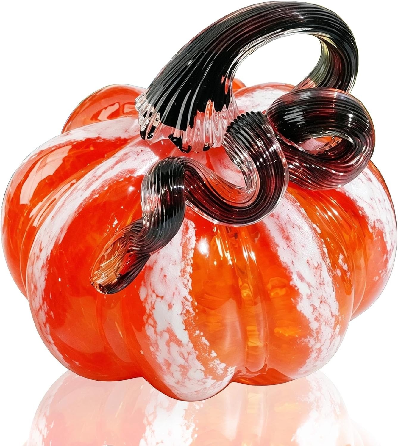 Gorgeous Hand Blown Glass Pumpkin - Perfect for Thanksgiving and Halloween
