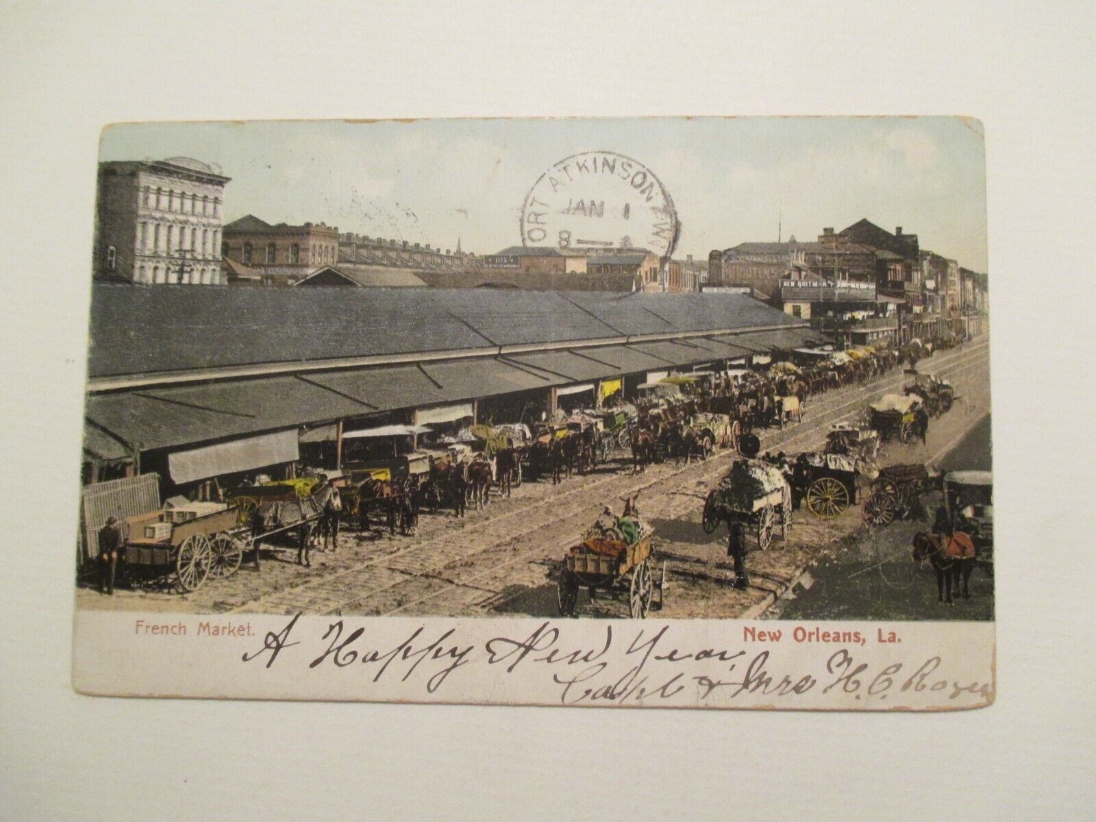New Orleans Louisiana Postcard French Market 1905 LA