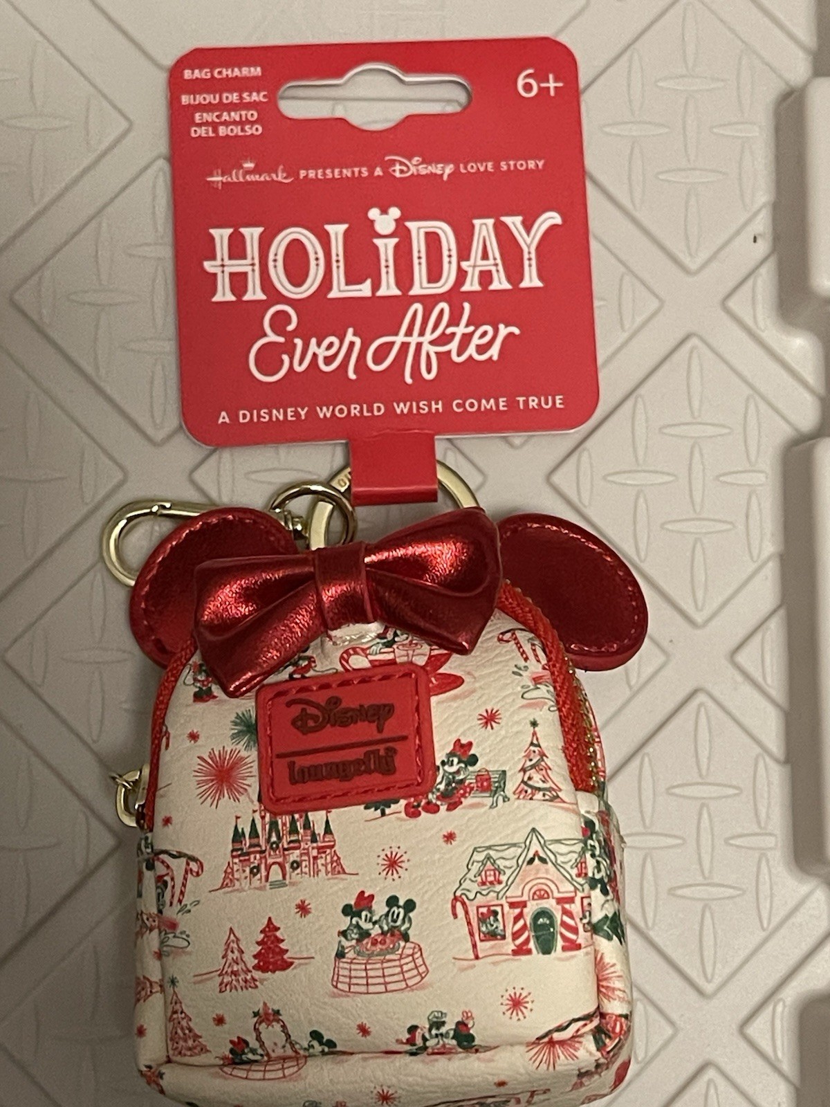 Disney Loungefly Hallmark Happily Ever After Movie Mini Backpack Bag Charm NEW Disney Loungefly Hallmark Happily Ever After Movie Mini Backpack Bag Charm NEW