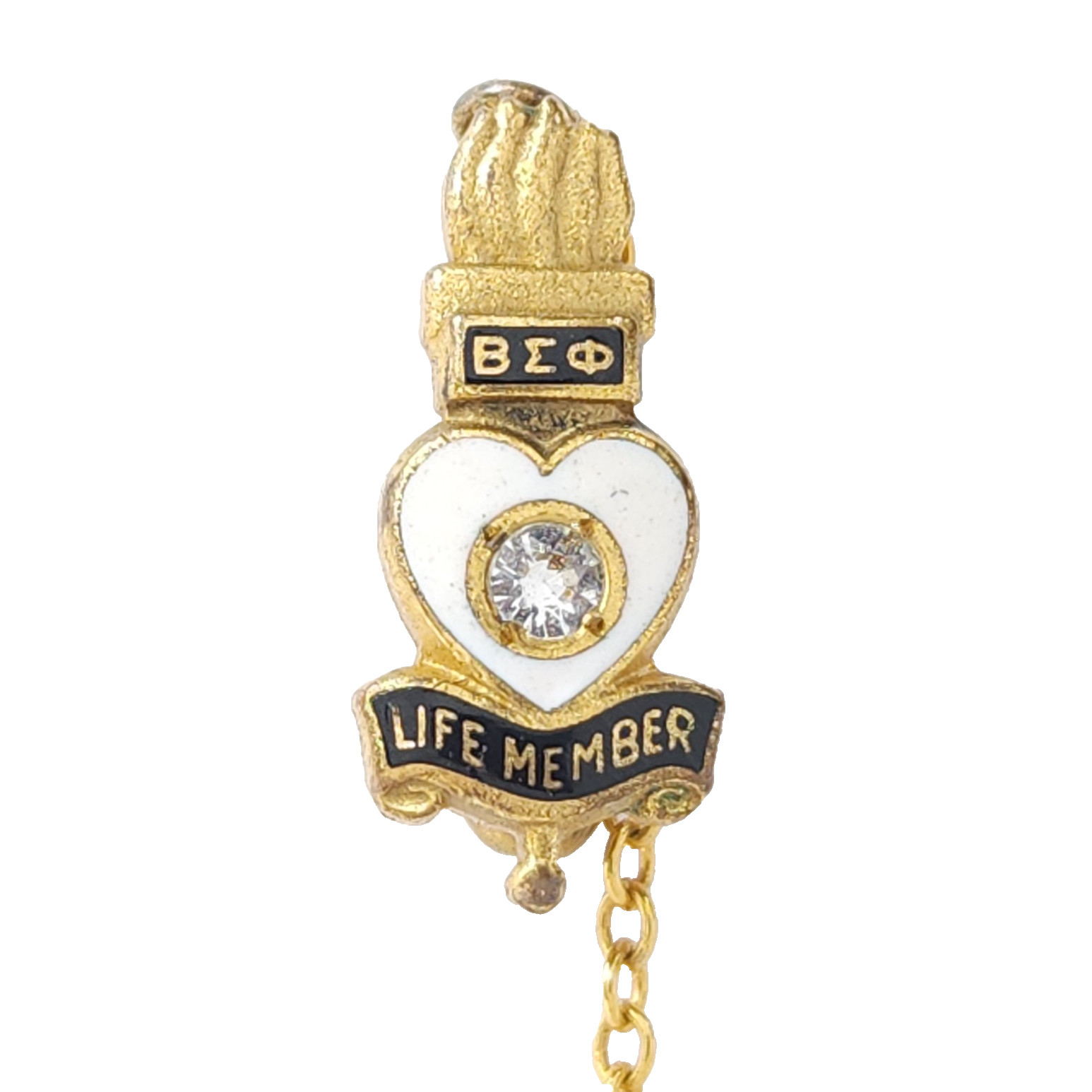 Vintage Beta Sigma Phi ΒΣΦ Sorority Heart Life Member Torch Pin Sapphire .5 Vintage Beta Sigma Phi ΒΣΦ Sorority Heart Life Member Torch Pin Sapphire .5