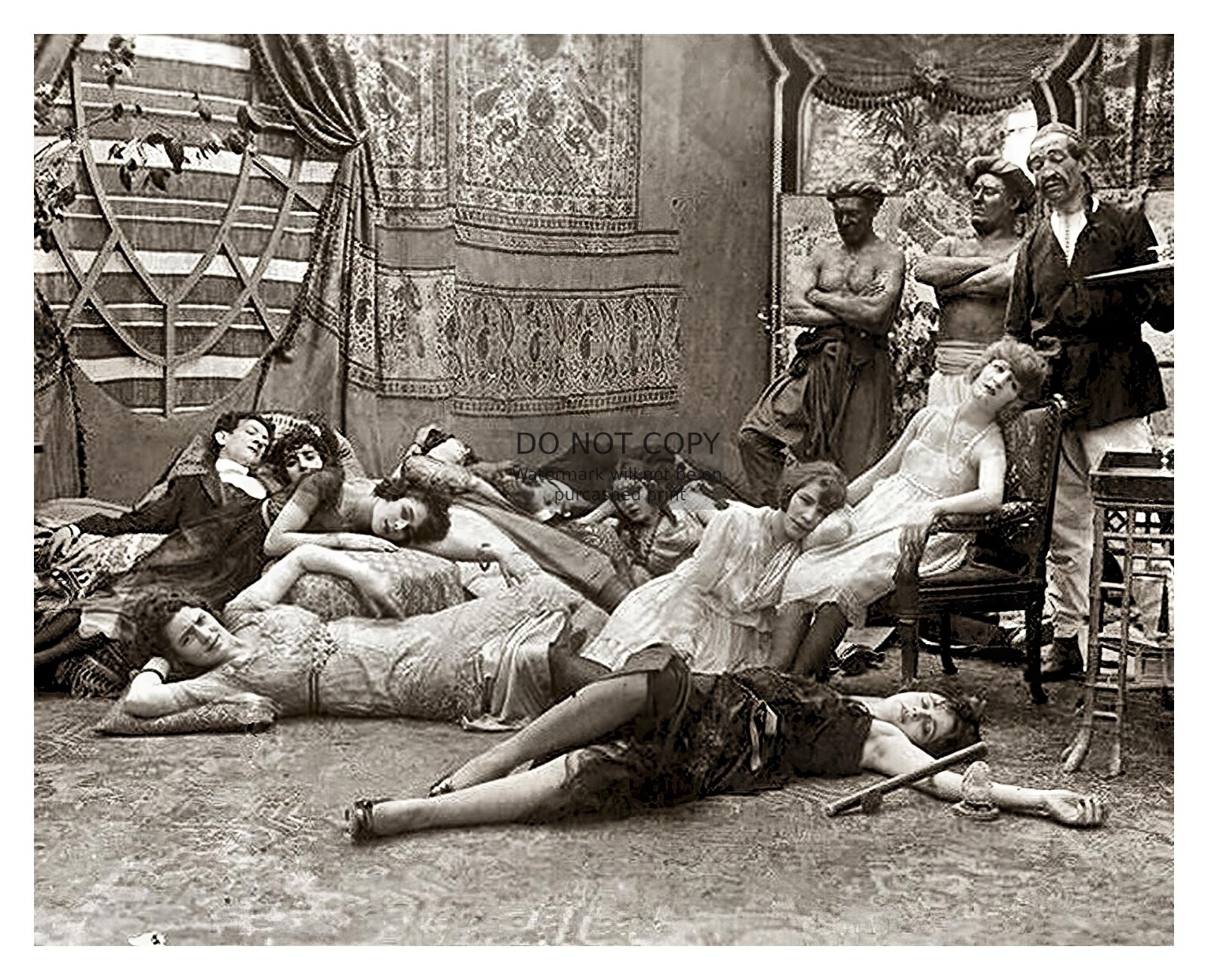 FRENCH OPIUM PARTY 1918 HISTORIC 8X10 PHOTO FRENCH OPIUM PARTY 1918 HISTORIC 8X10 PHOTO