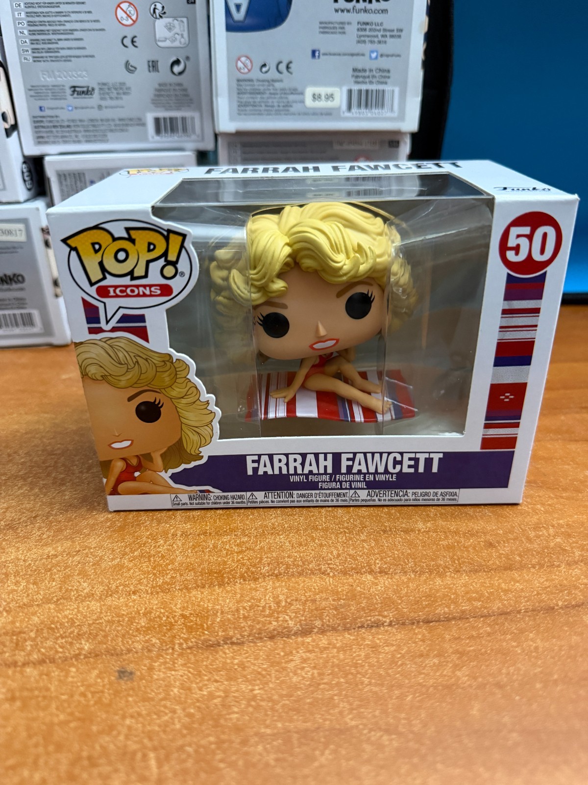 Farrah Fawcett Funko Pop Icons #50 Vaulted Vinyl Figure