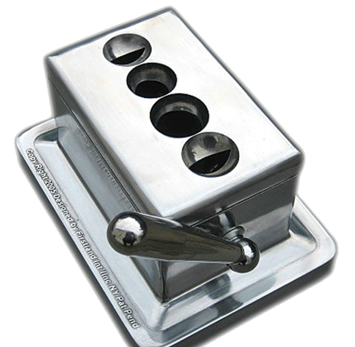 Quad Table Top Cigar Cutter for 52 60 Ring Gauge - EWT Brushed Finish Quad Table Top Cigar Cutter for 52 60 Ring Gauge - EWT Brushed Finish