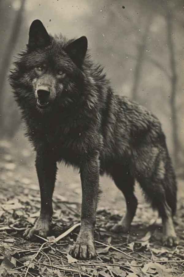 Black Wolf Wildlife Gothic 4x6 Photo
