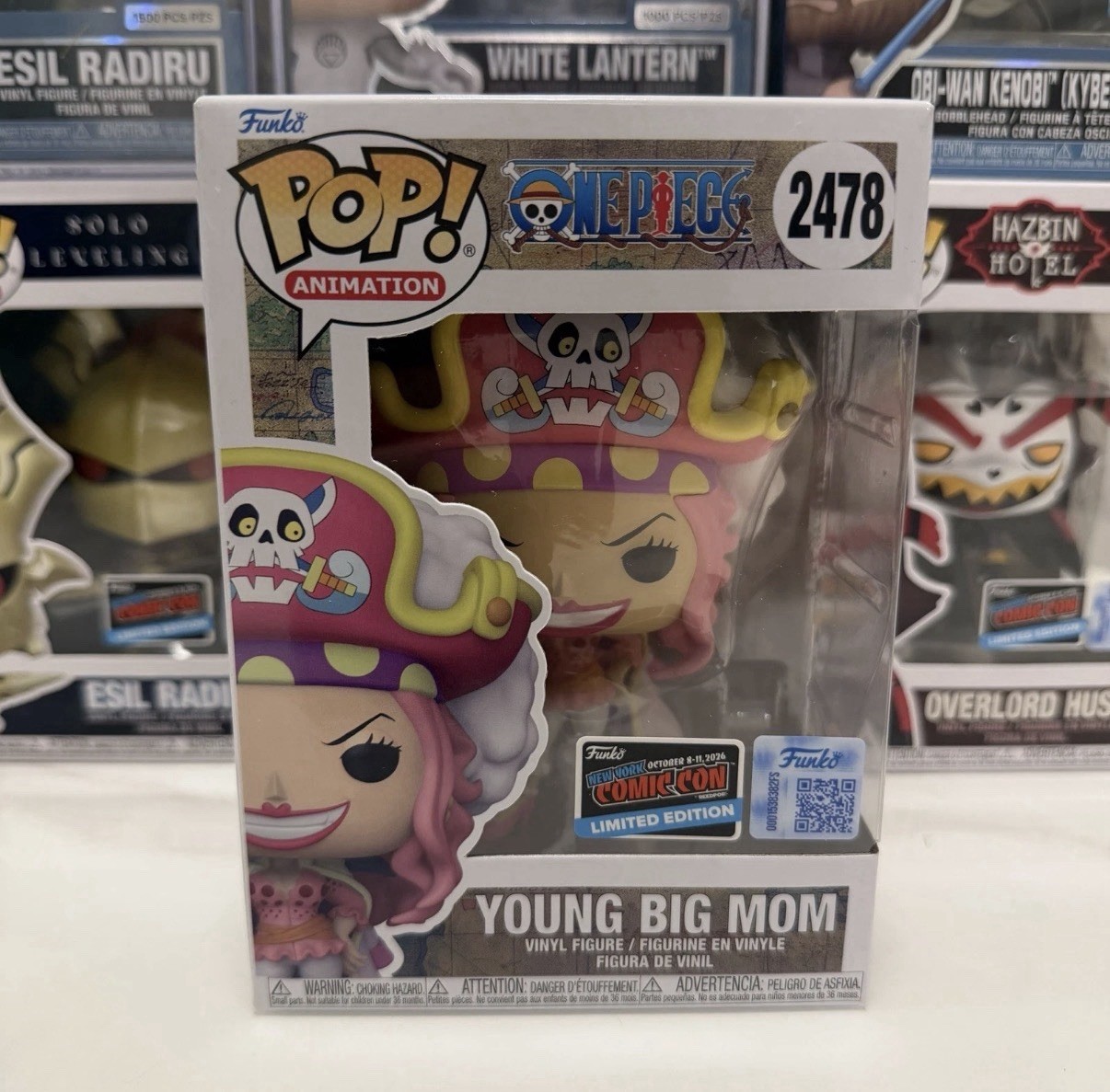 Funko Pop Young Big Mom One Piece NYCC 2026 Official Sticker With Protector Funko Pop Young Big Mom One Piece NYCC 2026 Official Sticker With Protector
